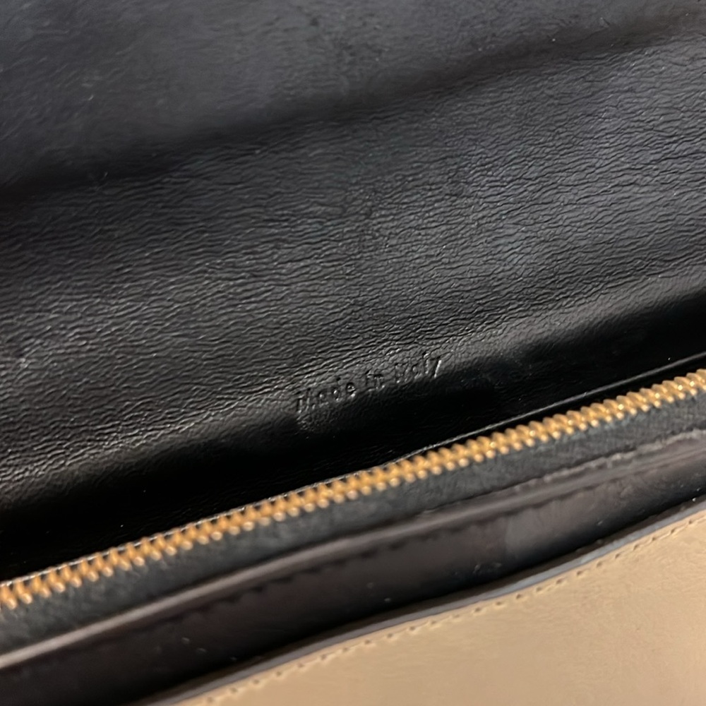 Céline Blue and Beige Leather Clutch - Picture 8 of 9